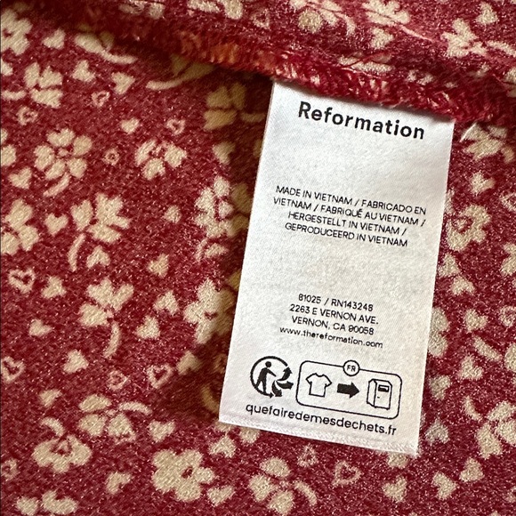 Reformation Zoe Skirt last tango - size 2 NWT - Picture 8 of 11